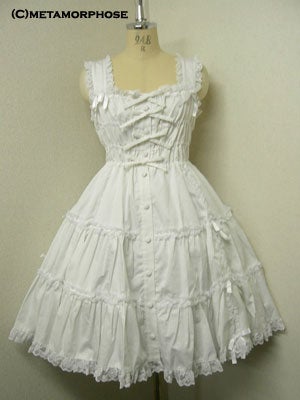 Shirring Tiered Ribbon JSK (2004) by Metamorphose Temps de Fille