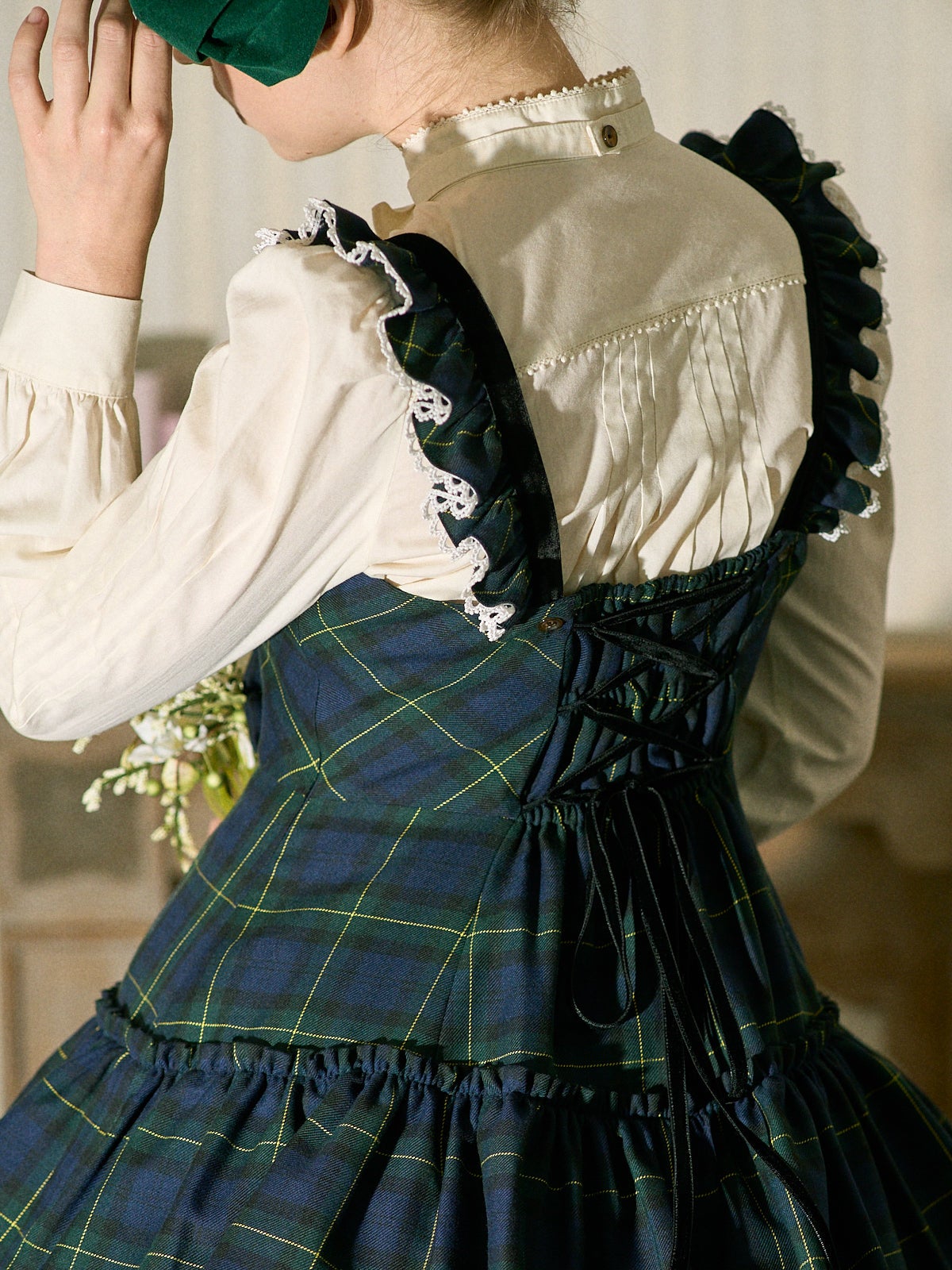 Victorian Tartan Ruffle JSK by Victorian Maiden
