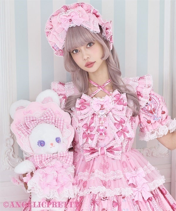 Bunny Ribbon Parfaiteriaリリカルバニーリュック ピンク Bunny Ribbon Parfaiteria Lyrical Bunny Backpack by Angelic Pretty