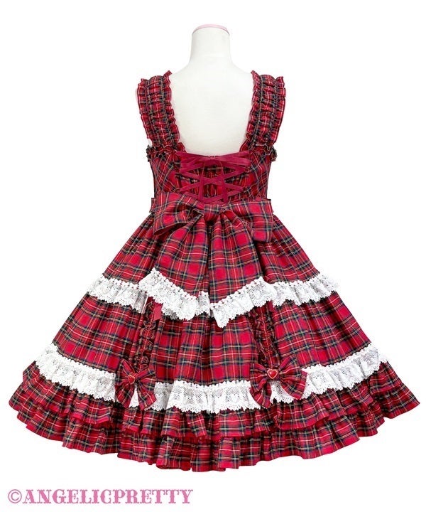 cute candy check 赤 レッド JSK チェック リボン プリティ Cute Candy