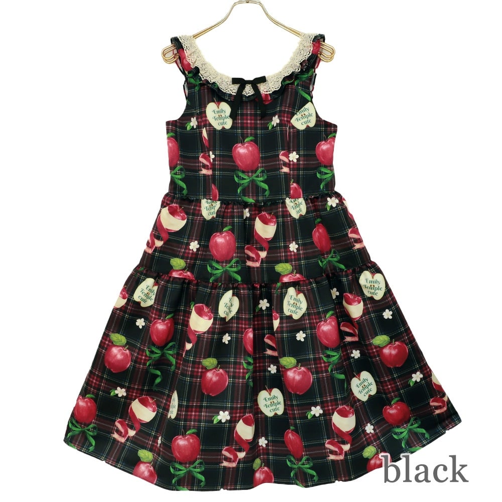 Emily Temple cute チェックさくらんぼジャンスカ Tartan Ribbon Apple JSK (2026) by Emily Temple Cute