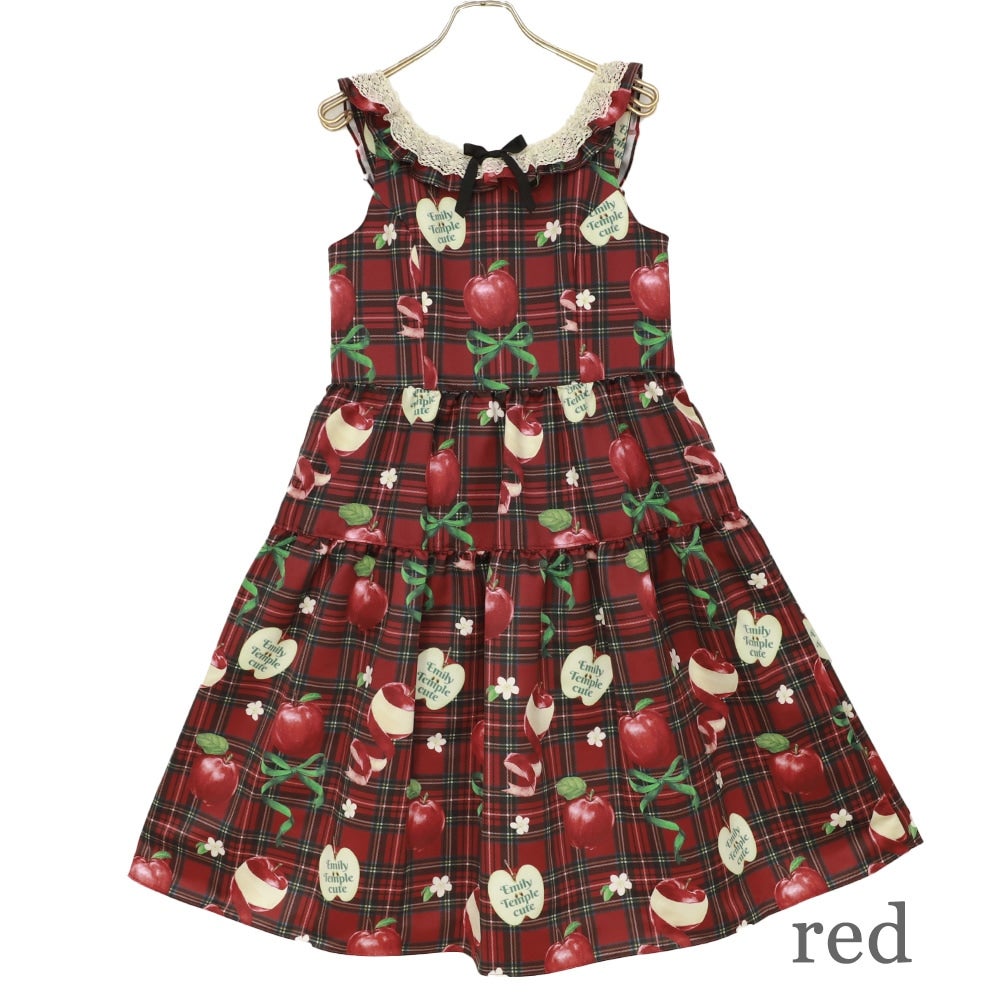 Tartan Ribbon Apple JSK (2026) by Emily Temple Cute