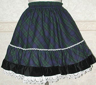 Tartan Bias Tiered Mini Skirt (2003) by Heart E