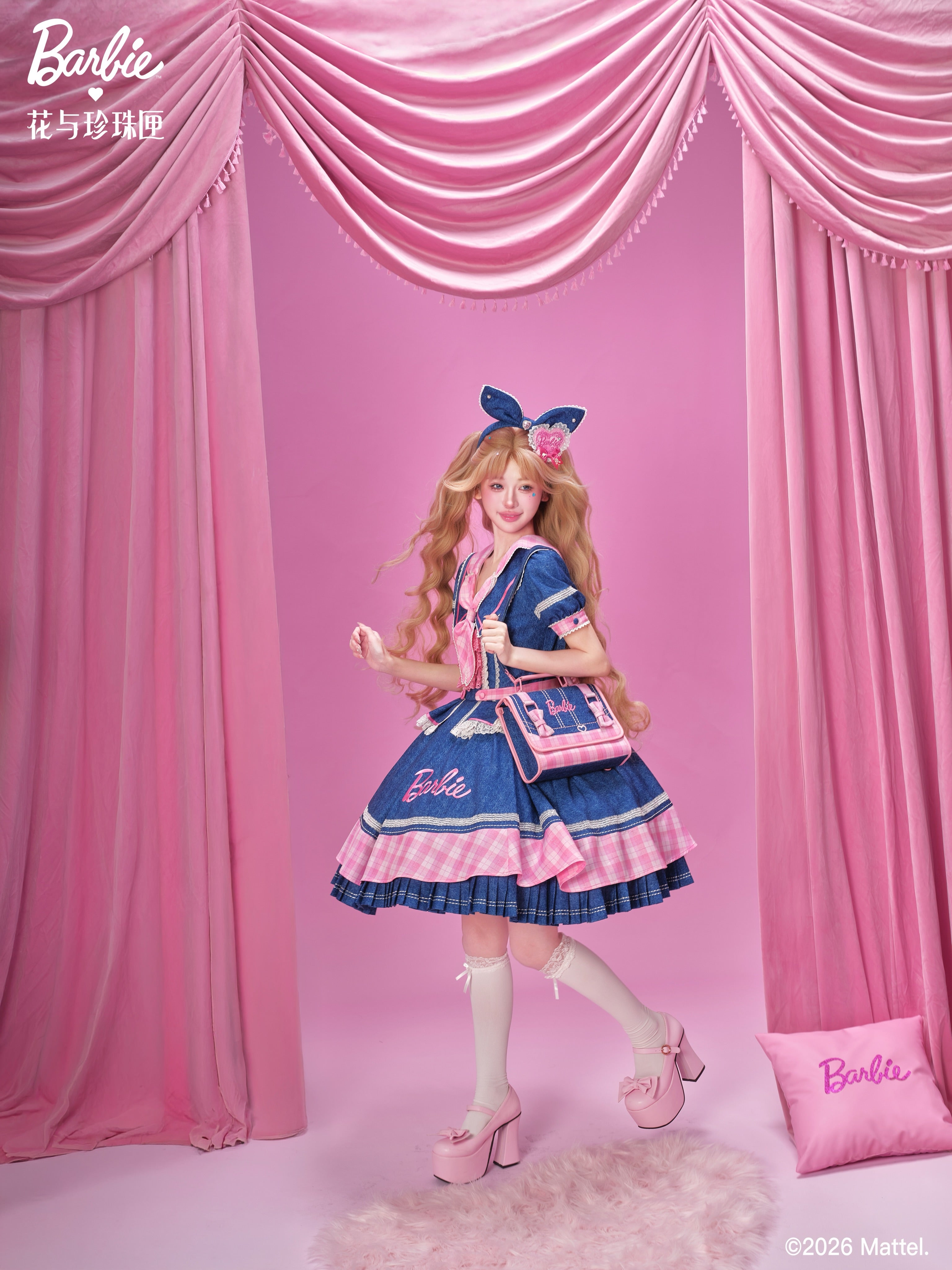 【限定】Barbie NBAコラボ新品未使用未開封 Mademoiselle Pearl ~ Barbie Collaboration Blooming Daydream Plaid