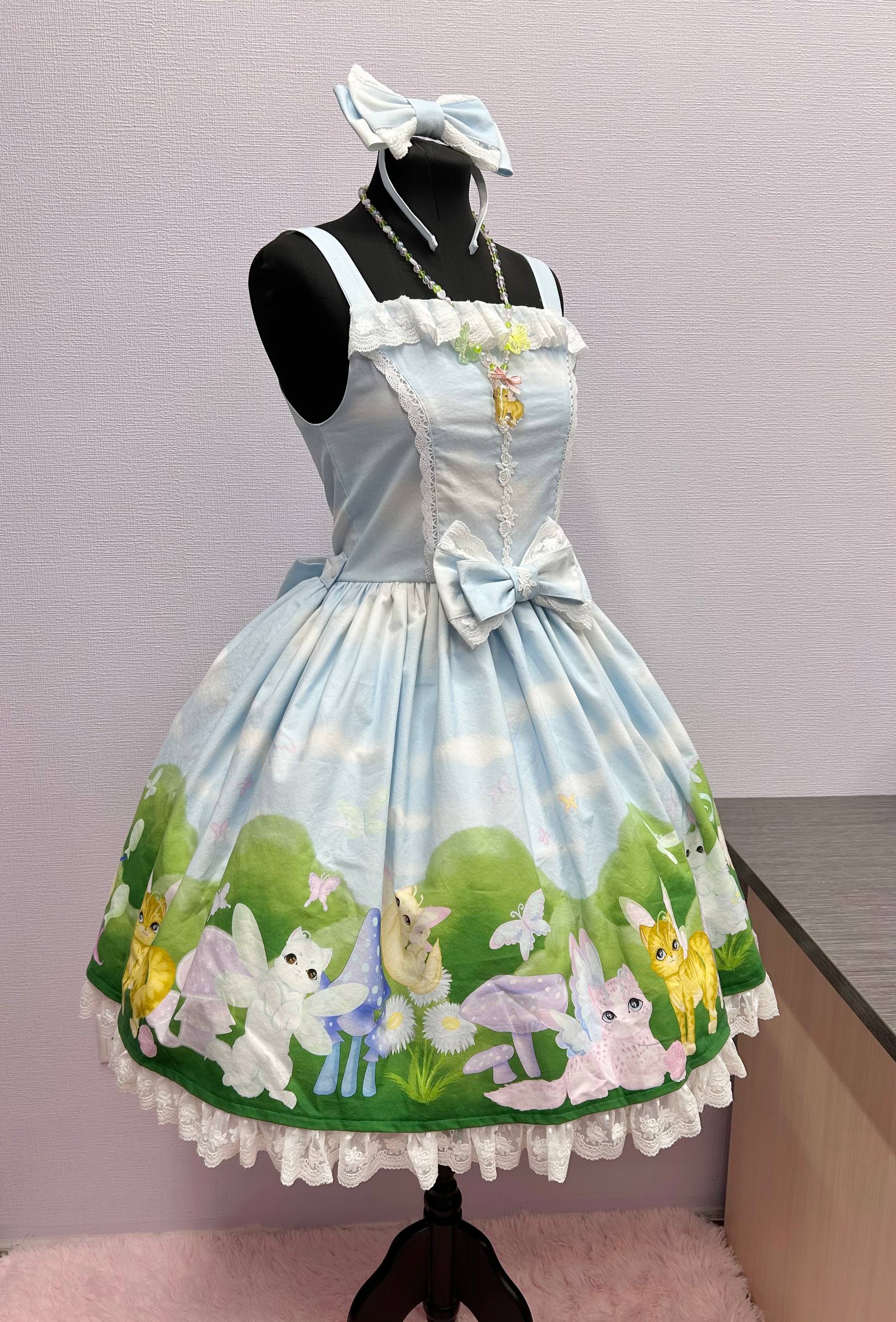Princess Cat Bag ~ Dreamcore Fairy Cat JSK and Head Bow by Indie Brand