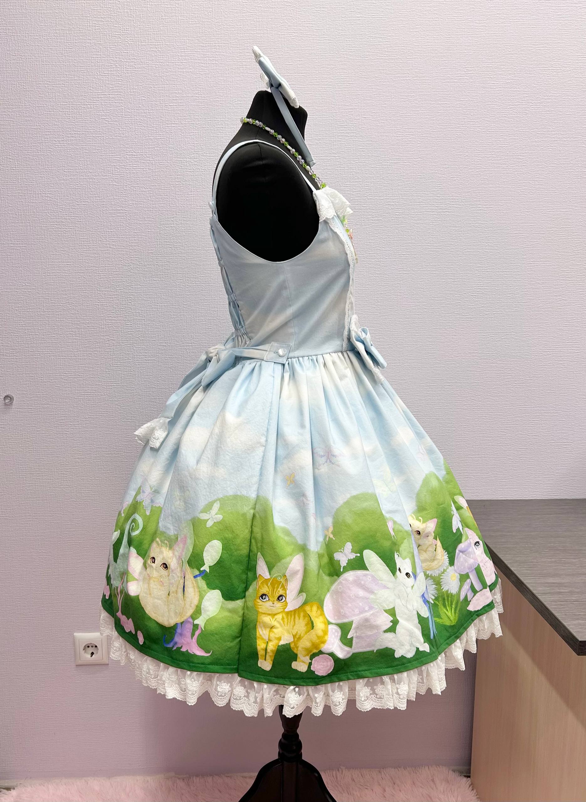 Princess Cat Bag ~ Dreamcore Fairy Cat JSK and Head Bow by Indie Brand