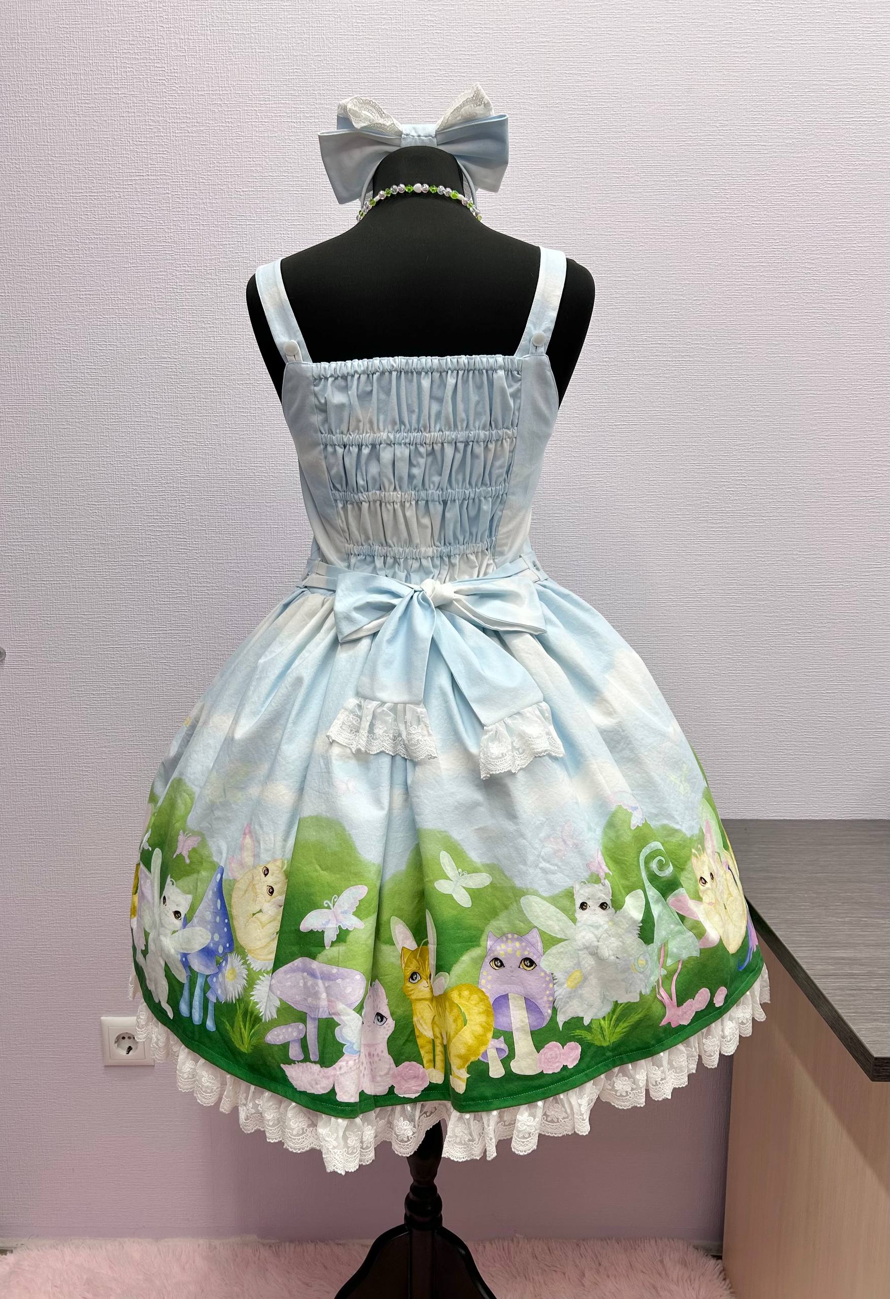 Princess Cat Bag ~ Dreamcore Fairy Cat JSK and Head Bow by Indie Brand
