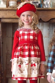 Toddler ~ Tartan Check Poodle Print JSK by Shirley Temple