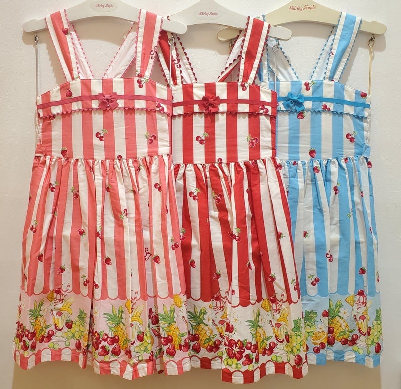Toddler ~ Anniversary Stripe Tropical Fruits JSK by Shirley Temple