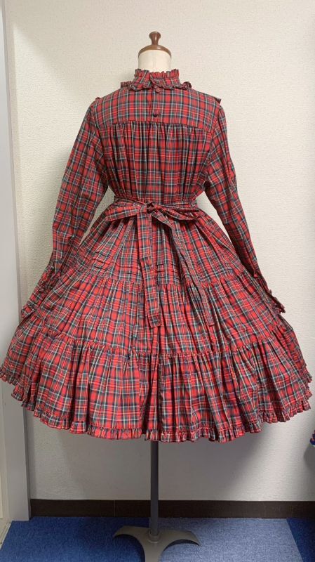 Little Princess 3 Tier Long Sleeve OP (Check) by Physical Drop