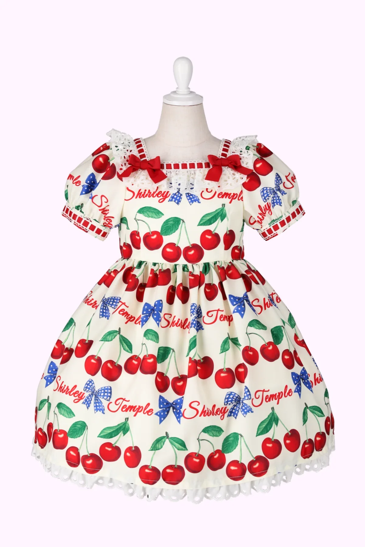 Toddler ~ Cherry Stripe OP by Shirley Temple