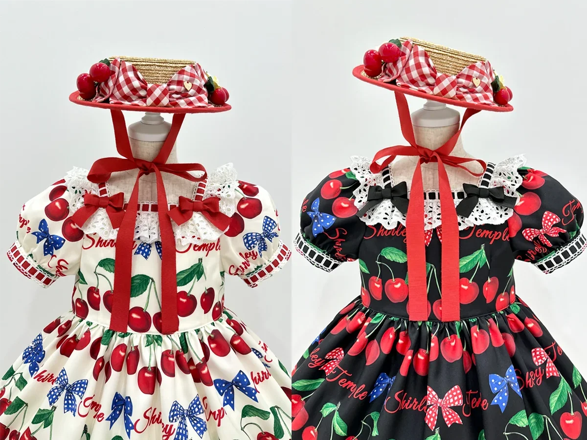 Toddler ~ Cherry Stripe OP by Shirley Temple