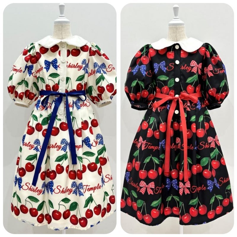 【美品✨】　オブリ obli チェリーワンピース　さくらんぼ　ボーダー Ladies ~ Cherry Stripe OP by Shirley Temple