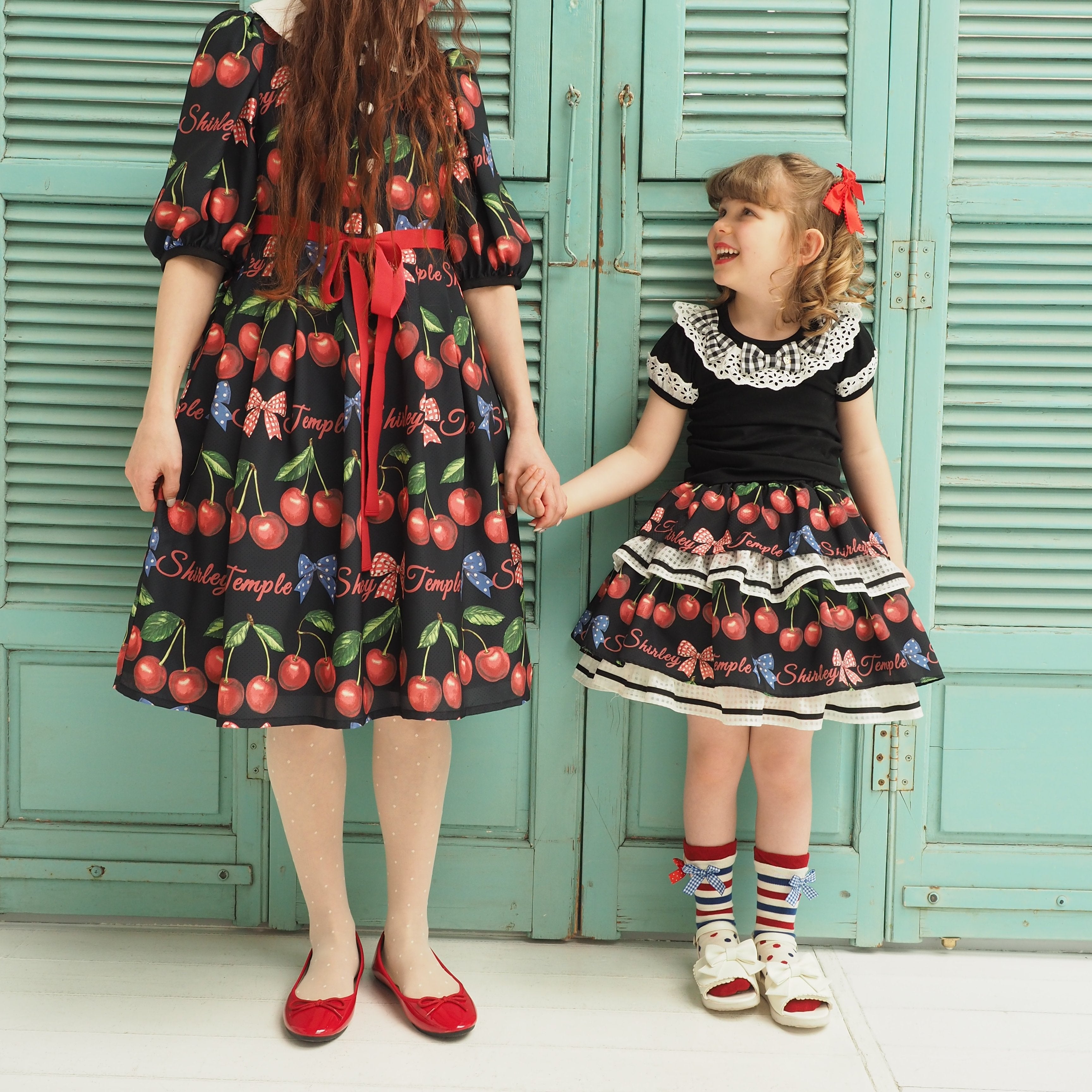 Ladies ~ Cherry Stripe OP by Shirley Temple