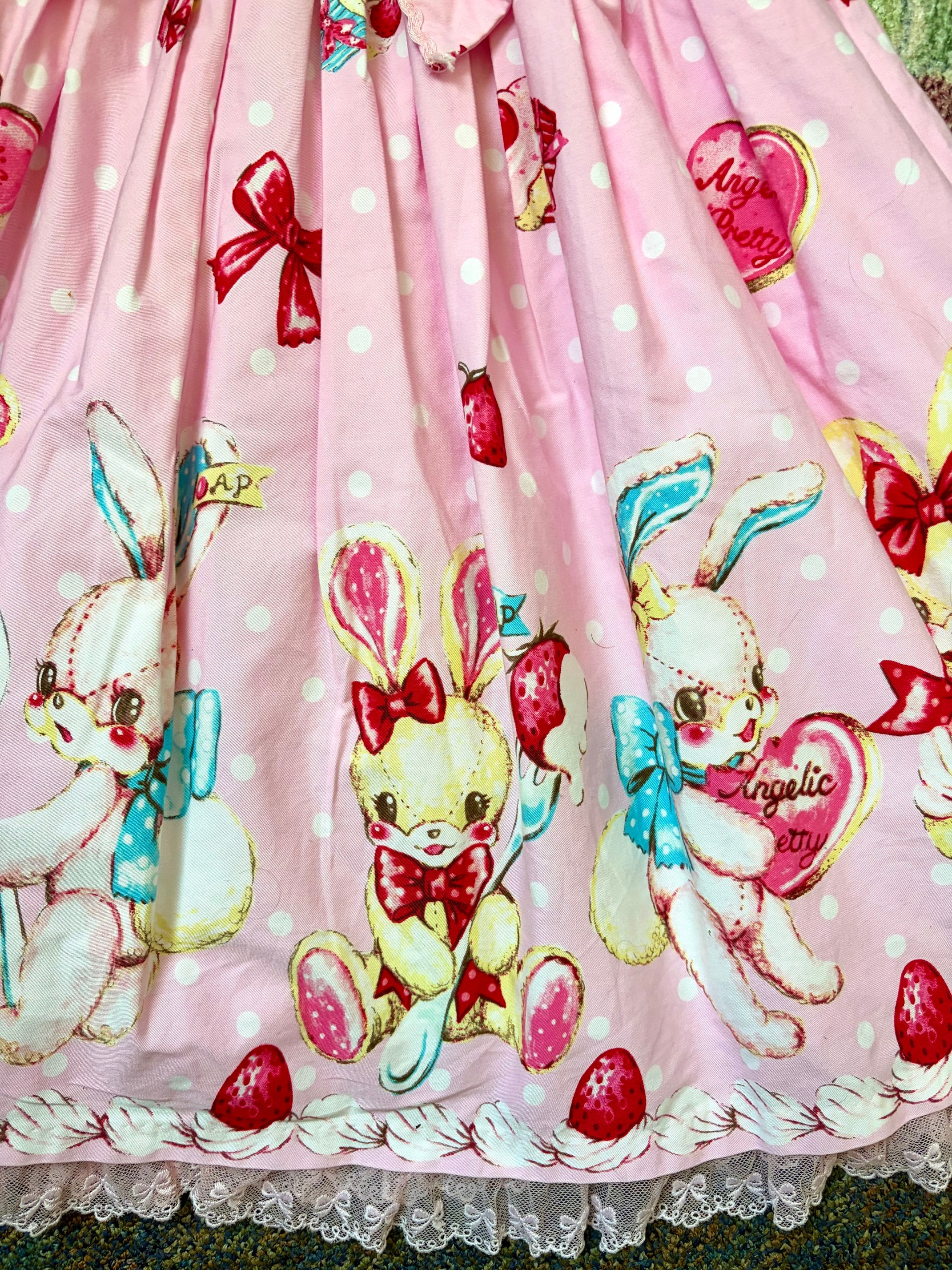 【タグ付き新品未使用】Angelic Pretty初版なかよしバニーオーバーニー Lyrical Party Going Out Set by Angelic Pretty