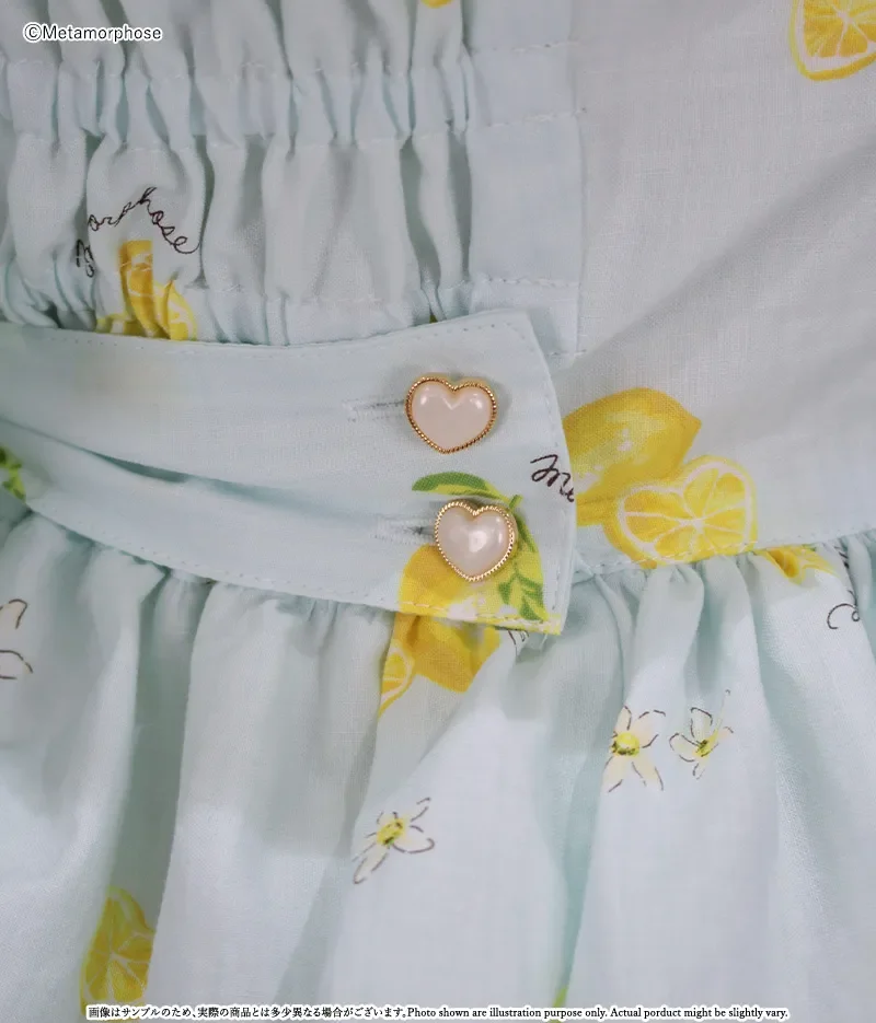 Dreaming Heart Lemon Lace Up JSK (Plus Size) by Metamorphose Temps