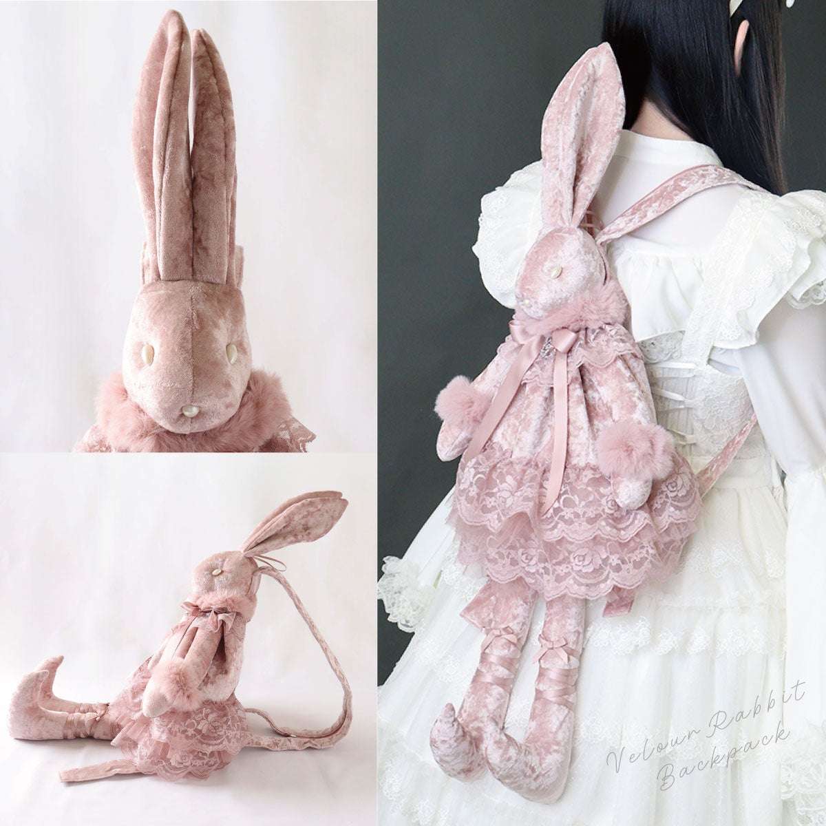 La Luice ~ Velour Rabbit Backpack (2026) by Indie Brand