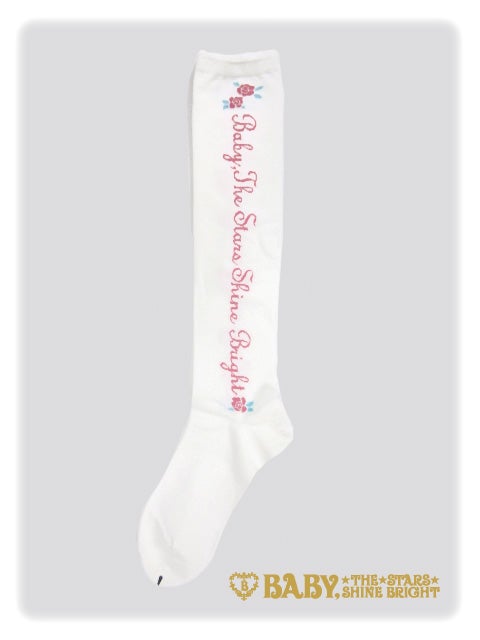BABY THE STARS SHINE BRIGHT ソックス 靴下 ピンク BABY Rose Knee Socks by Baby, the Stars Shine Bright