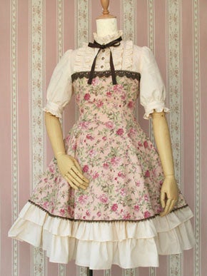 Antique Rose Puff Sleeve OP by Victorian Maiden