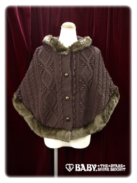 baby the stars shine bright アラン編みうさみみケープ Aran Knit Bunny Ear Cape by Baby, the Stars Shine Bright