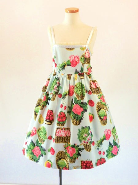 Marche Print Back Ribbon Sleeveless OP by Emily Temple Cute