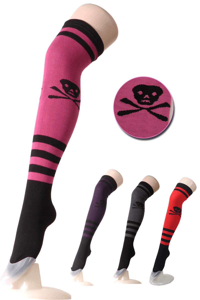 Bodyline 靴下 Skull & Line OTKs (socks406) by Bodyline