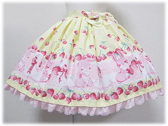 Cherry Berry Bunny Skirt by Angelic Pretty