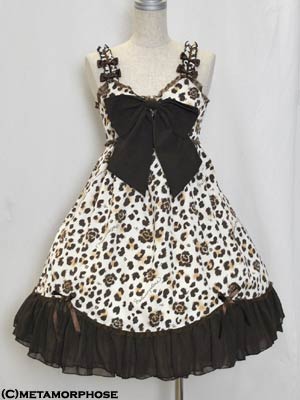 Rose Leopard High Waist JSK by Metamorphose Temps de Fille