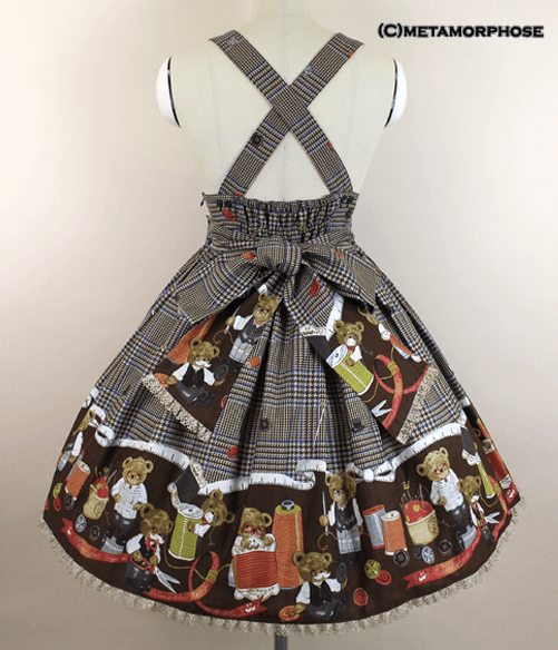 メタモ　tailor`s bearスカート Tailor's Bear Suspender Skirt by Metamorphose Temps de Fille