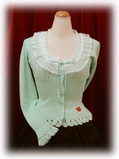 BABY, THE STARS SHINE BRIGHT カーディガン Lace Frill Scoop Neck Cardigan by Baby, the Stars Shine Bright