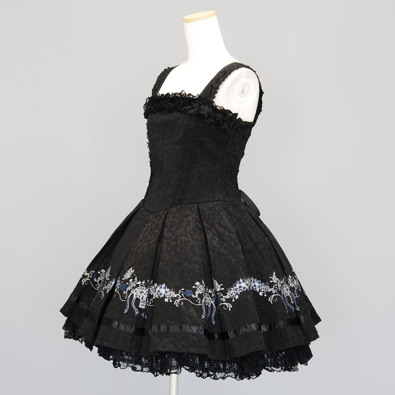 FRILL Butterfly and Rose Pleated JSK by h.NAOTO