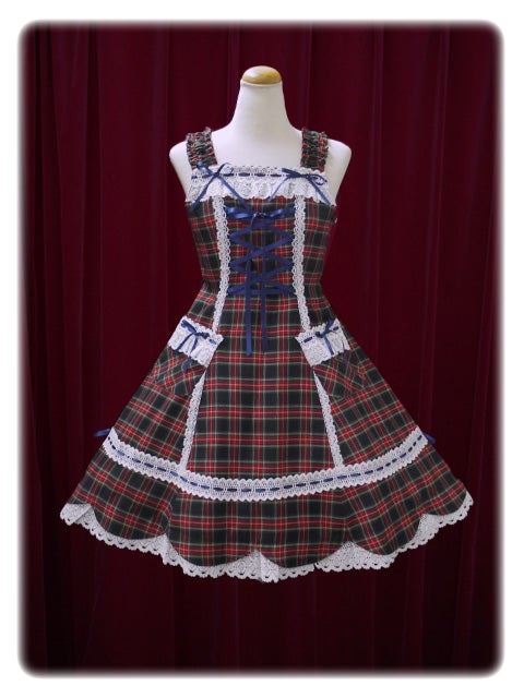 Tartan Check Hem Scallop JSK (B39JS239) by Baby, the Stars Shine
