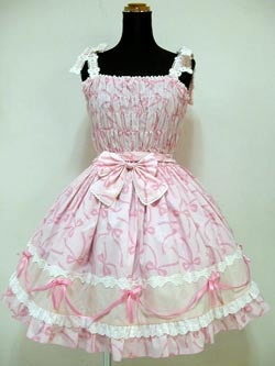 Fancy Ribbon Contrast Hem JSK by Angelic Pretty
