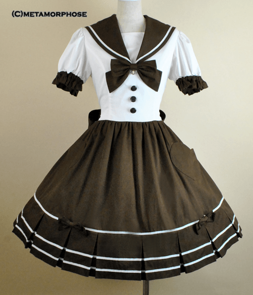 morphose ハートポケットセーラーワンピース ラベンダー Heart Pocket Sailor Dress OP by Metamorphose Temps de Fille