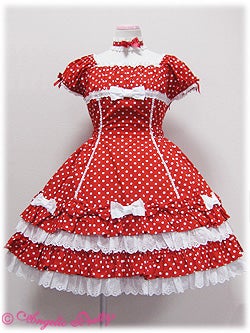 Ribbon Topping Polka Dot OP by Angelic Pretty