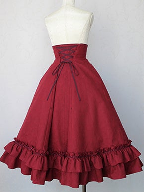Elegant Jacquard Long Skirt by Victorian Maiden