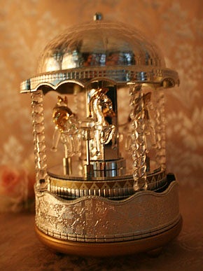 Merry-go-round Music Box (Silver) by Victorian Maiden