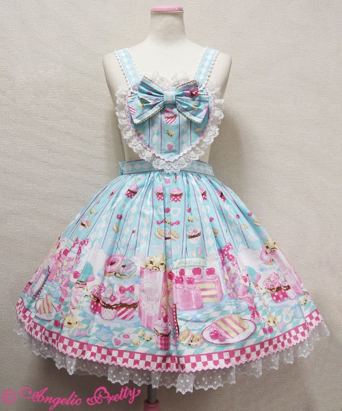 アンジェリックプリティー　Diner Doll ジャンパースカート　ケーキ Diner Doll Skirt by Angelic Pretty
