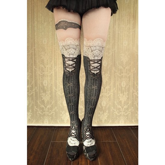 くまりす　アビエタージュタイツ Abilletage ~ Corset Tights Victorian by Indie Brand