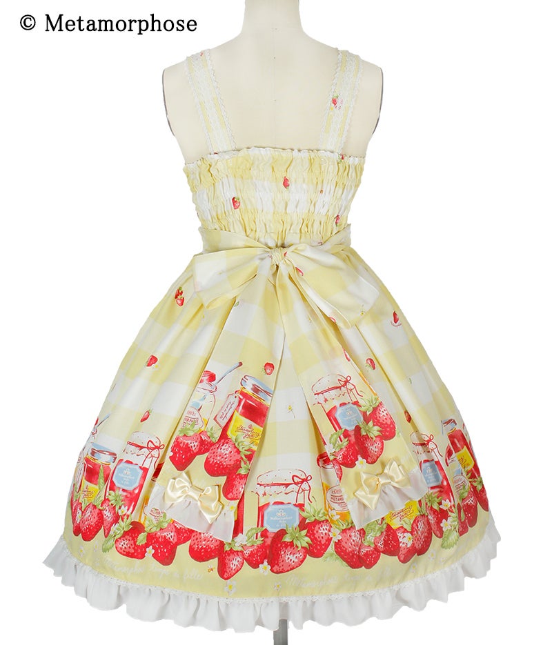 Sweet Berry Gingham Ribbon JSK by Metamorphose Temps de Fille