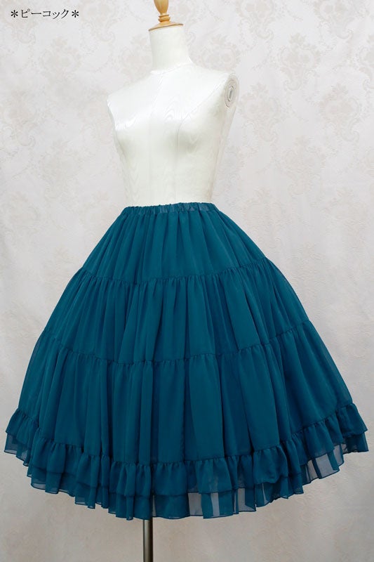 Victorian maiden♡ボリュームシフォンフリルペチコート Volume Chiffon Ruffle Petticoat Skirt (2020) by Victorian Maiden