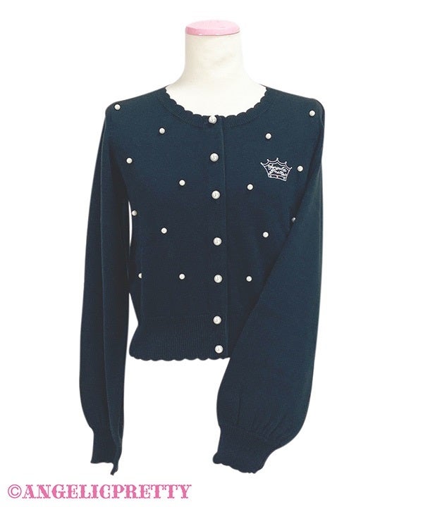 Dressy Pearl Knit Cardigan by Angelic Pretty