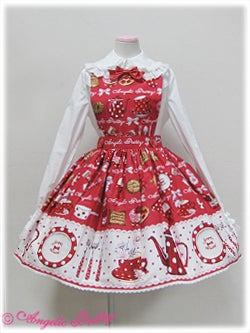 French Cafe Apron-Style Skirt by Angelic Pretty