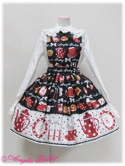 French Cafe Apron-Style Skirt by Angelic Pretty