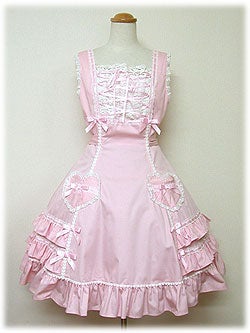 Lace Up Heart Pocket JSK (2006 1st Release) by Angelic Pretty