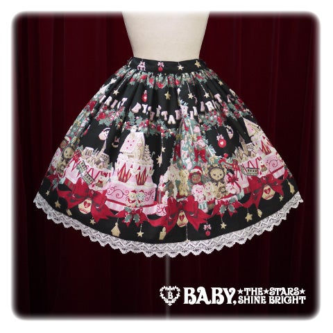 Kumya chan's Christmas Holly Night Skirt by Baby, the Stars Shine