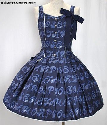 Romantic Alphabet Dropped Waist JSK by Metamorphose Temps de Fille