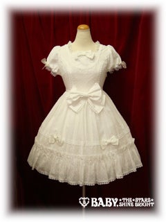 BABY,THE STARS SHINE BRIGHT ミニ袖ワンピース Snow Dot Mini Sleeve OP by Baby, the Stars Shine Bright