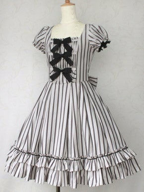 Ribbon Chic リボンシック ドールクロック人形 ヨーロッパ 舞踏会 Triple Ribbon Regimental OP by Victorian Maiden