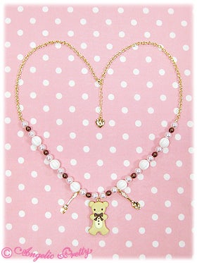 Sweet Cream Ginger Bear Necklace by Angelic Pretty